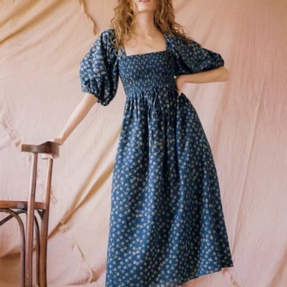 Christy Dawn Blue Floral Maxi Dress